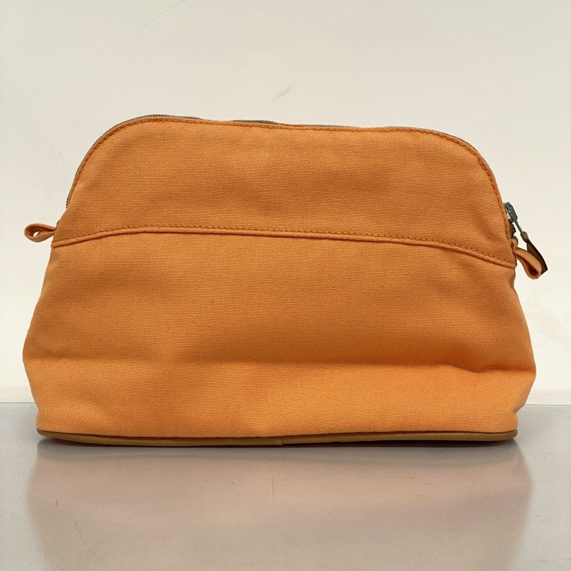 Hermes Pouch Bolide Canvas Orange Women's