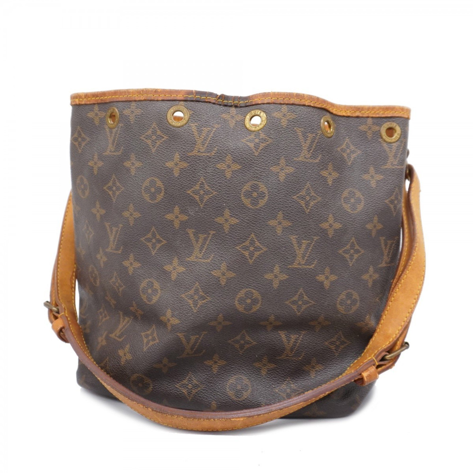 Louis Vuitton Shoulder Bag Monogram Petit Noe M42226 Brown Ladies