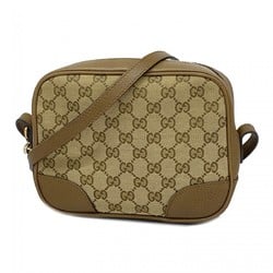 Gucci Shoulder Bag GG Canvas 449413 Brown Women's