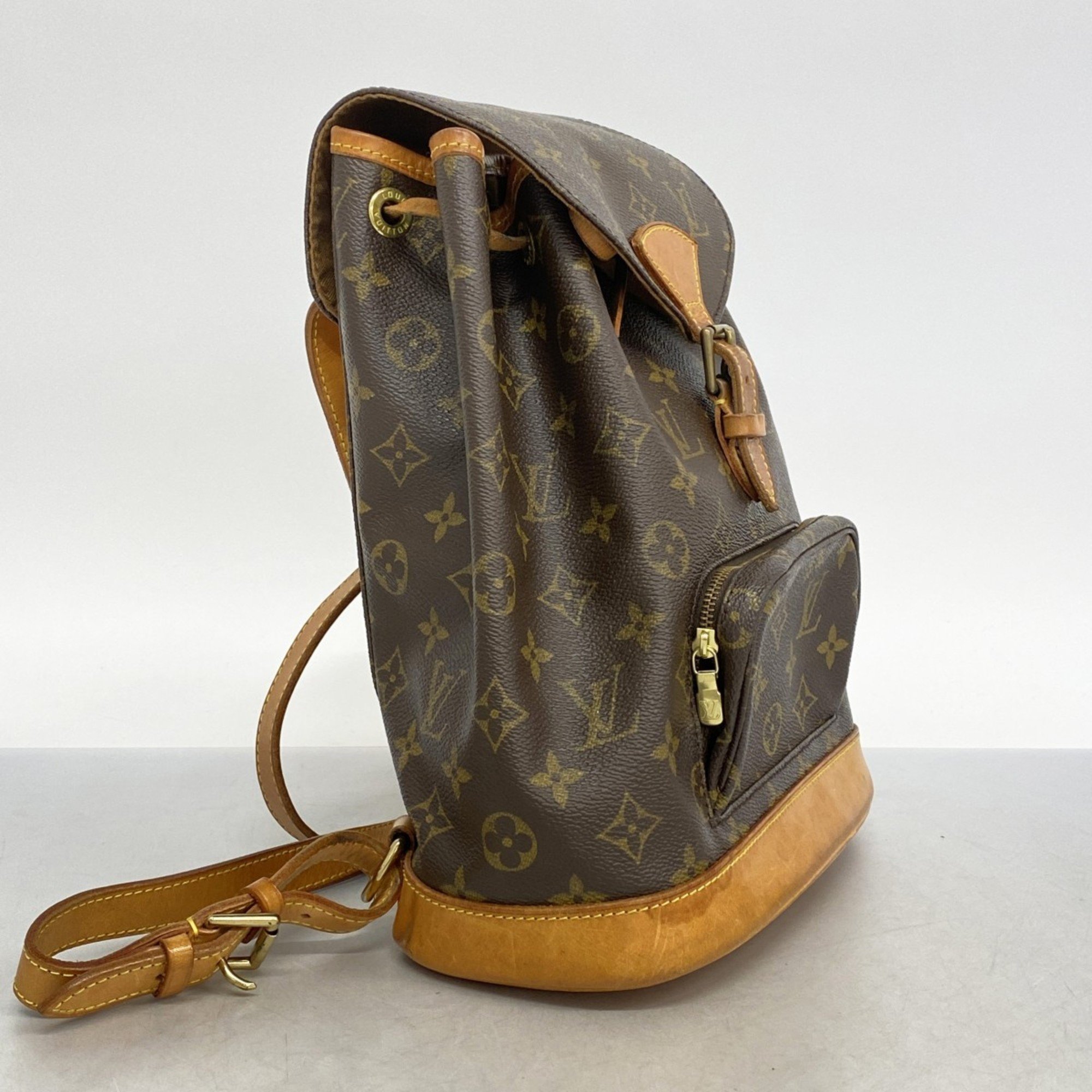 Louis Vuitton Backpack Daypack Monogram Montsouris MM M51136 Brown Women's