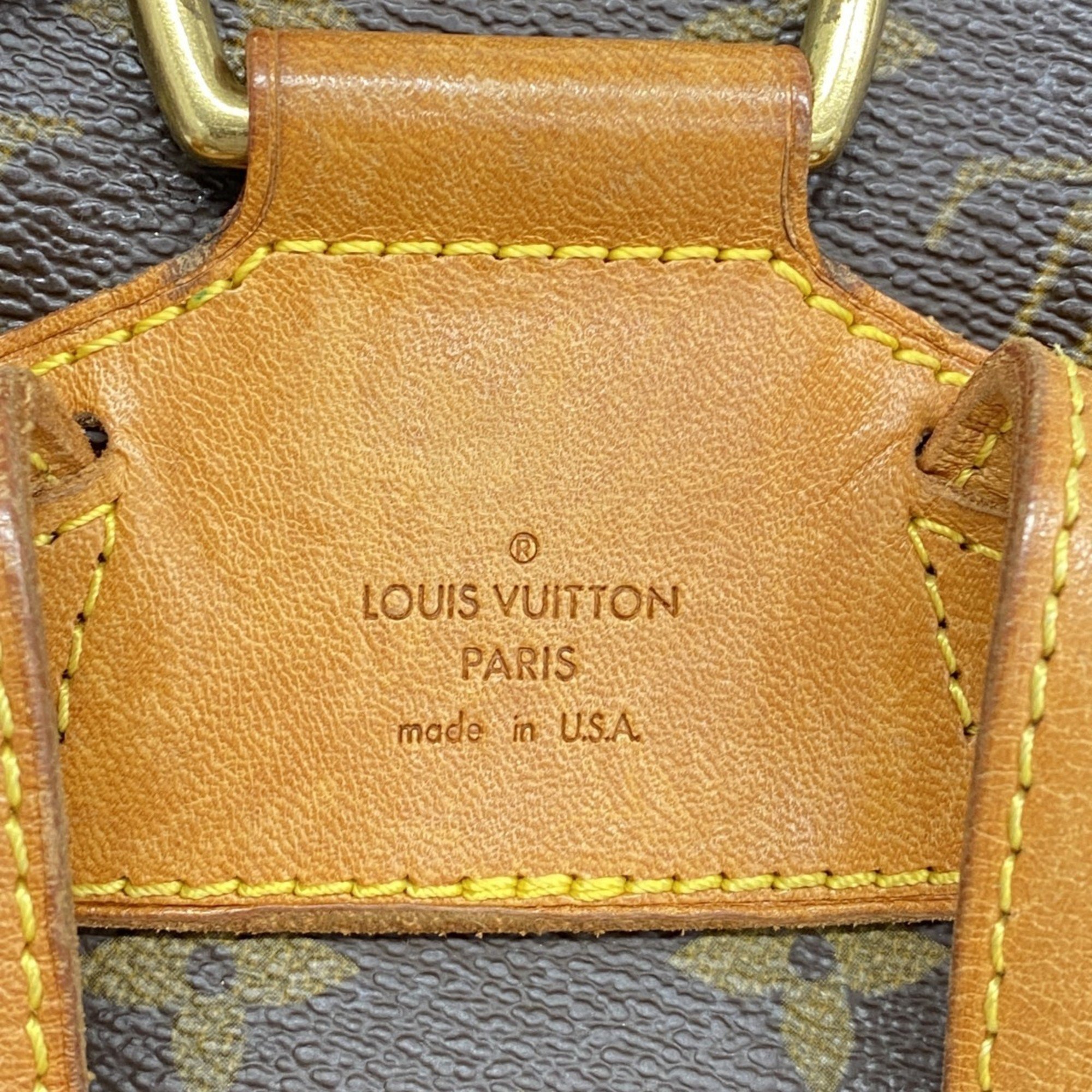 Louis Vuitton Backpack Daypack Monogram Montsouris MM M51136 Brown Women's