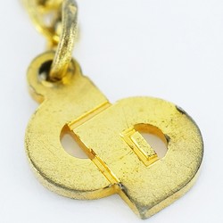 Christian Dior Necklace Square GP Plated Gold Ladies