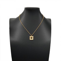 Christian Dior Necklace Square GP Plated Gold Ladies