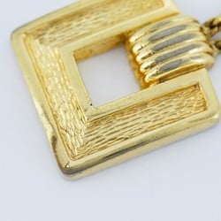 Christian Dior Necklace Square GP Plated Gold Ladies