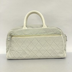 Chanel handbag sport canvas white grey ladies