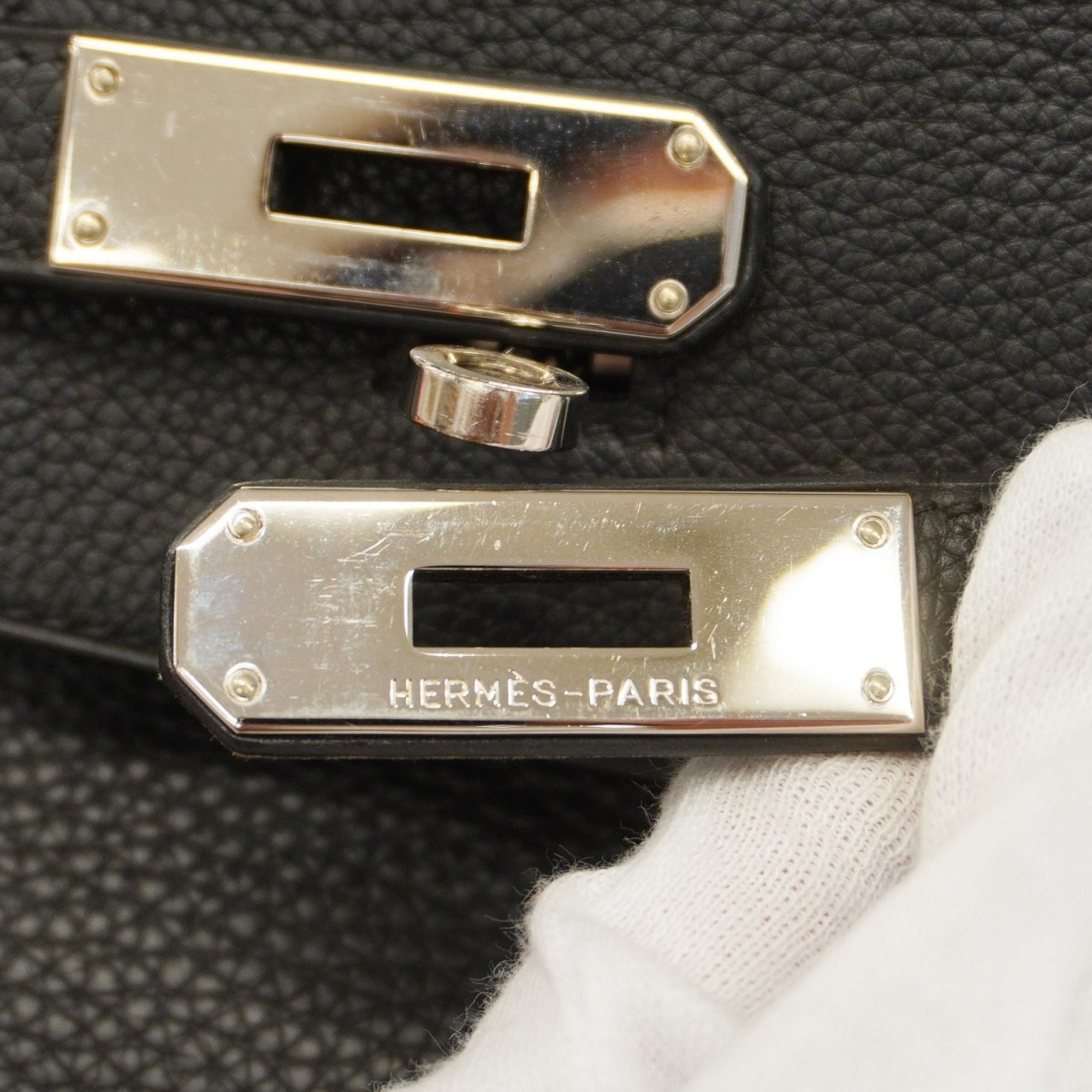 Hermes handbag Birkin 35 Taurillon Clemence black G stamp ladies