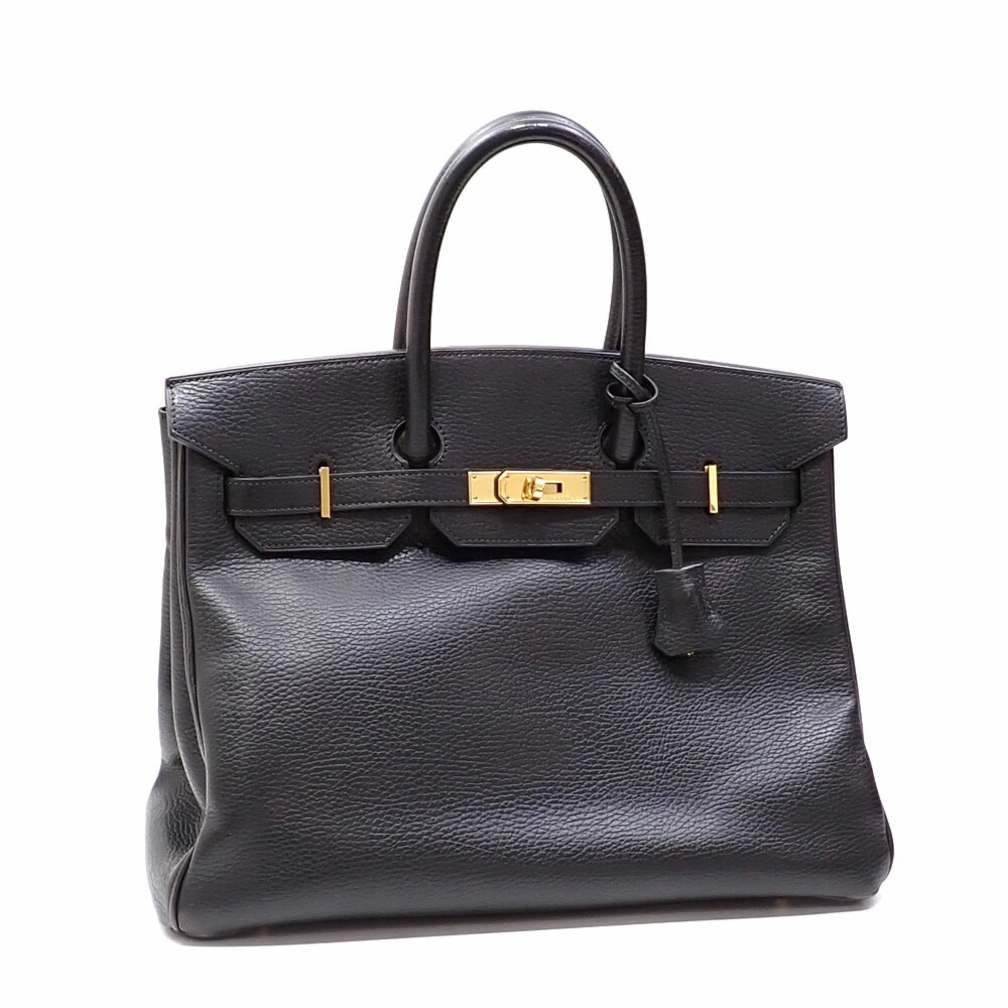 Hermes Birkin 35 handbag for women, black, Ardennes, C stamp, made around 1999, HERMES birkin35 A2236350