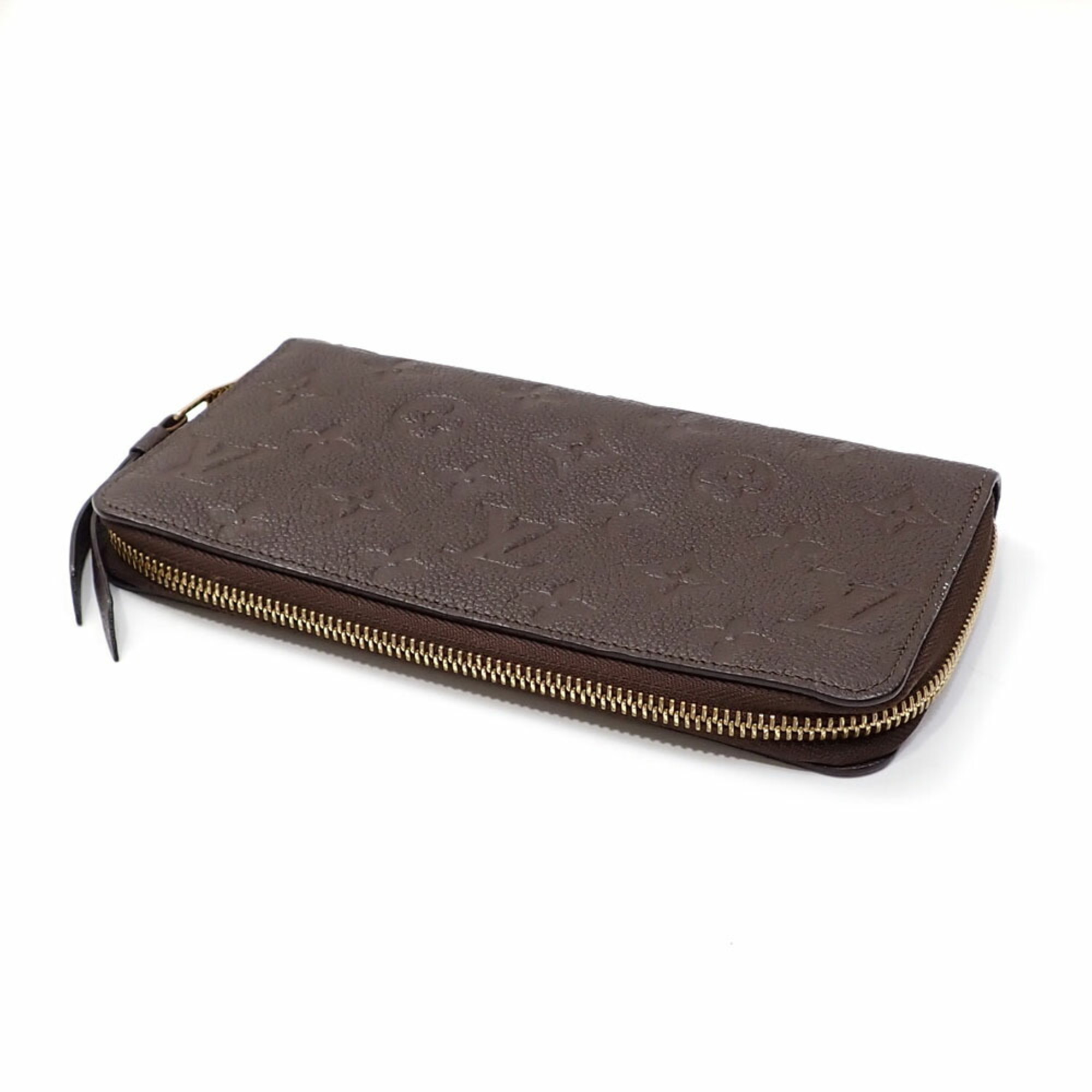 Louis Vuitton Round Long Wallet Monogram Empreinte Portefeuille Secret Women's M60387 Tail Brown Bi-fold 043266