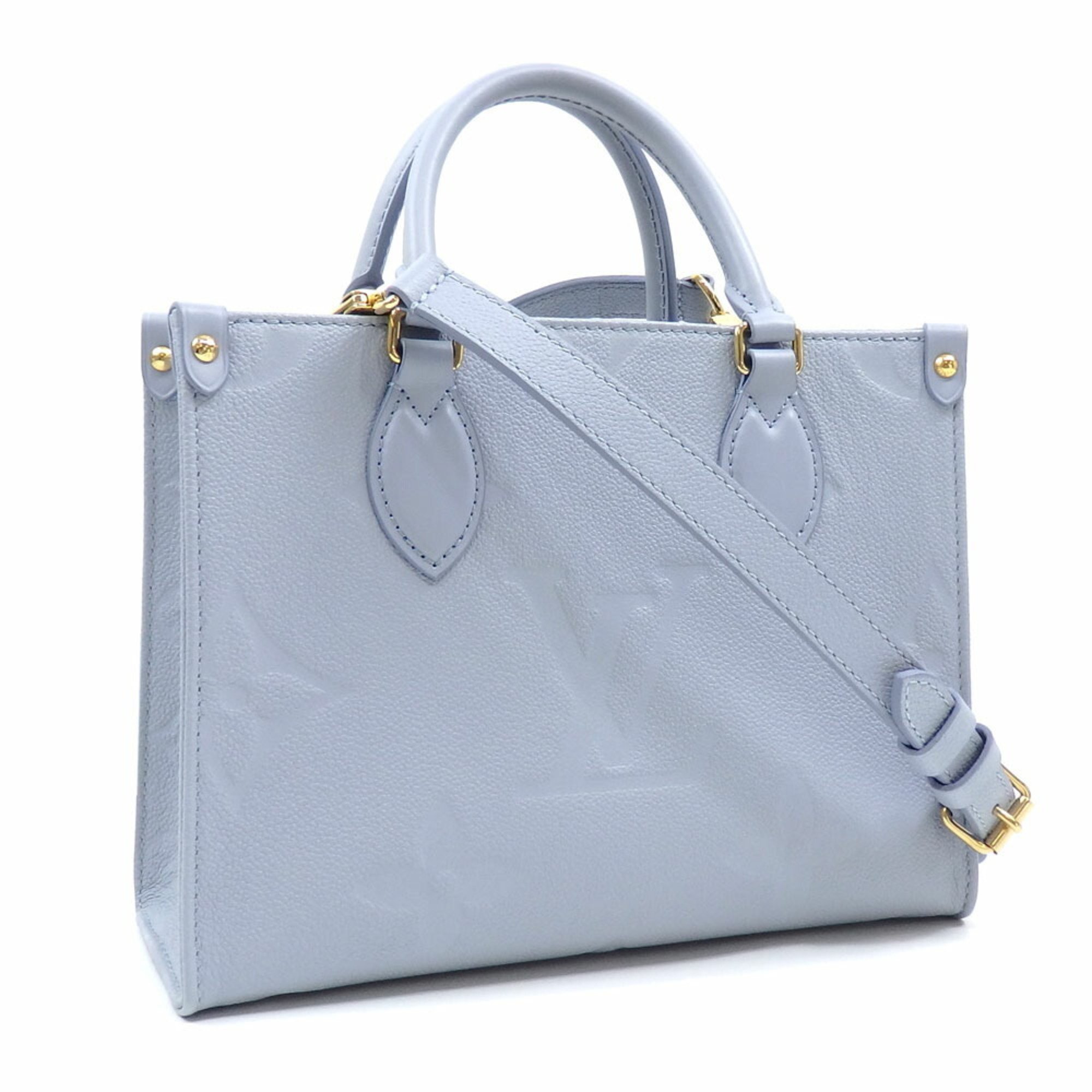 Louis Vuitton Tote Bag Monogram Empreinte On the Go PM Women's M46840 Blue Hand Shoulder Giant A214914