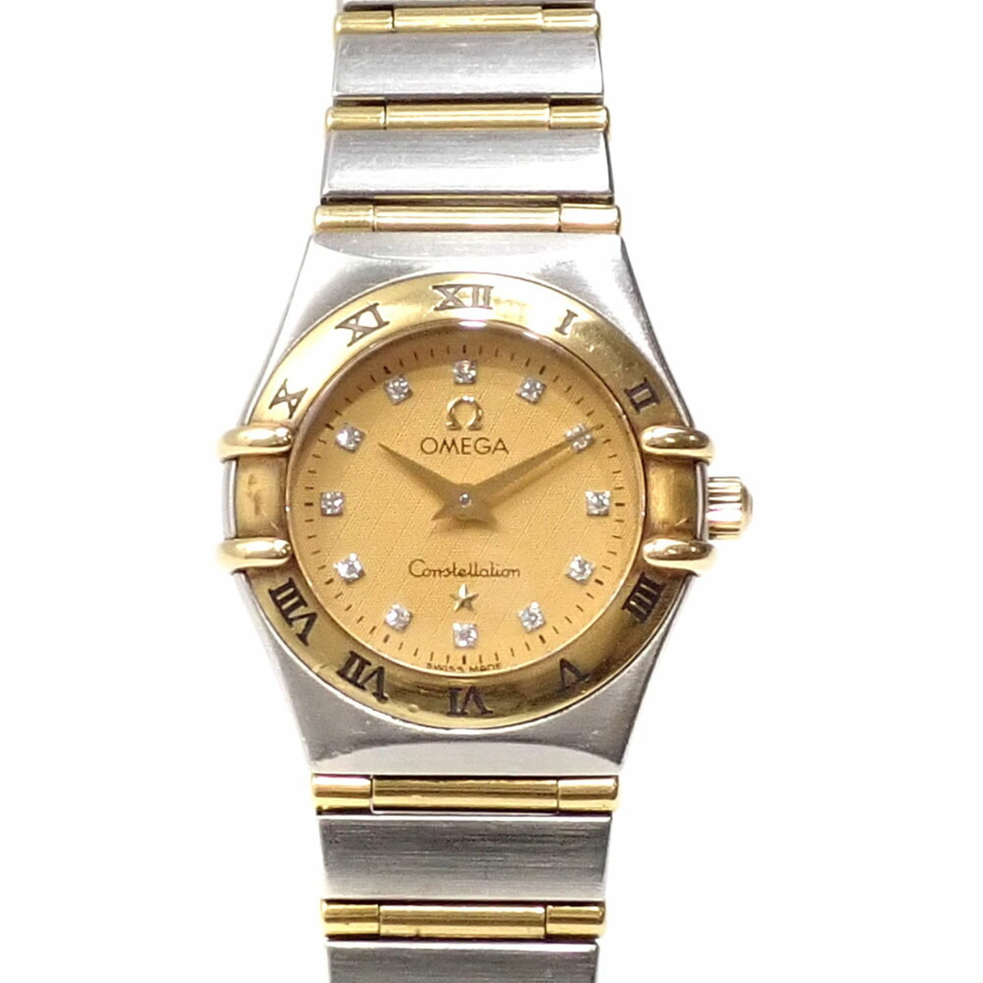 Omega Constellation Ladies Watch Quartz SS 795.1203 Battery Operated 12P Diamond A2236514