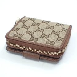 Gucci Bi-fold Wallet for Women Brown Beige GG Canvas Leather 346056 A6048819