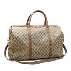 Gucci Boston Bag GG Supreme Beige Brown PVC Leather 012-1782-608110 Hand Shoulder Women Men Unisex Plus A214975