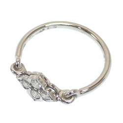 Cartier Hindu Ring for Women Diamond K18WG Size 7 #47 1.8g 18K White Gold 750 Lotus Flower C2230041