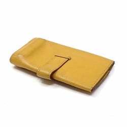 Hermes Bearn 4-ring key case for women, yellow leather, C stamp, made around 2018, HERMES holder, A2236255