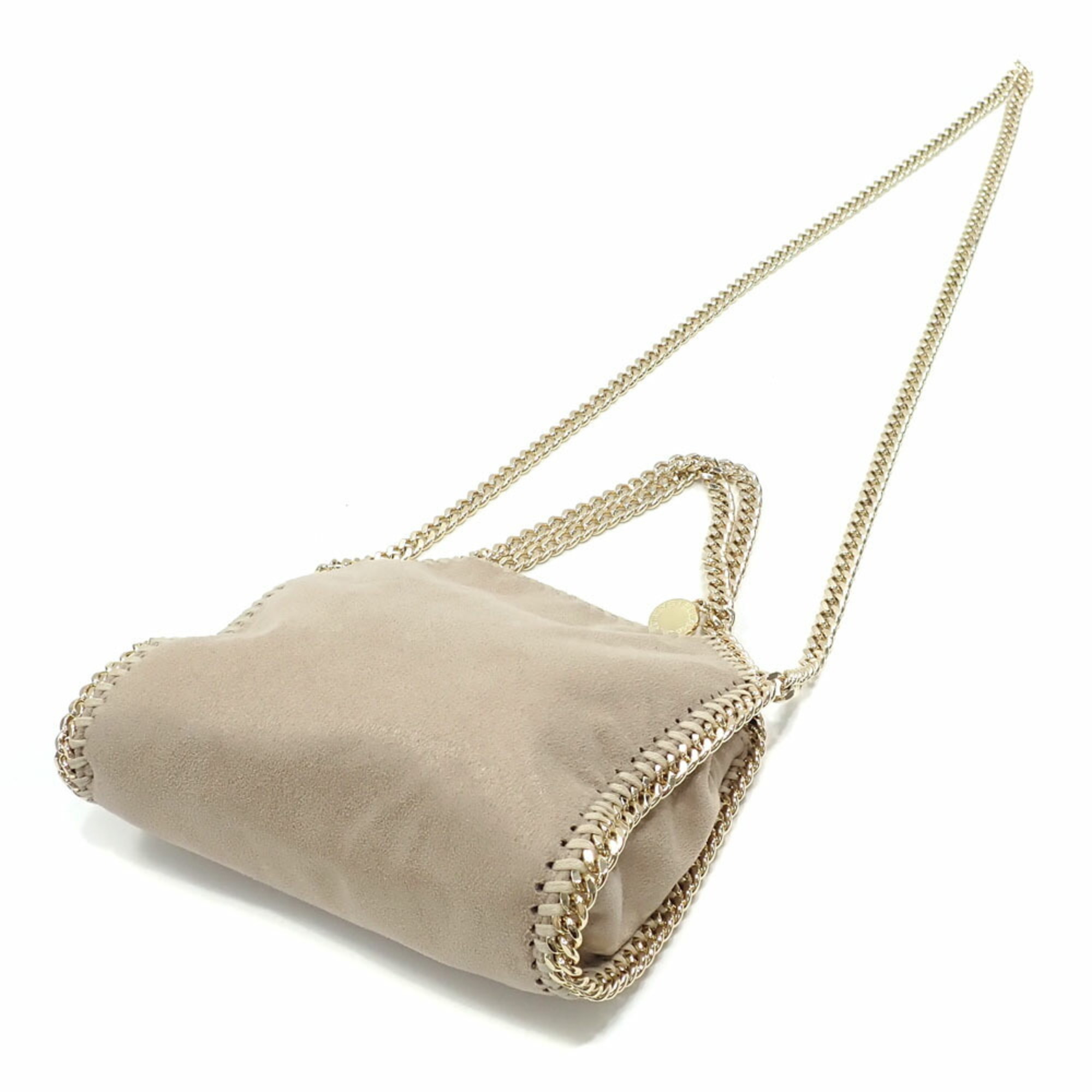 Stella McCartney Falabella Tote Bag for Women, Beige, Faux Leather, 234387, Tiny Shoulder, A215036