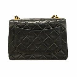 Chanel Shoulder Bag Matelasse Lambskin Black Women's