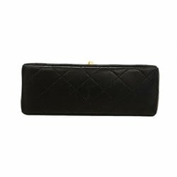 Chanel Shoulder Bag Matelasse Lambskin Black Women's