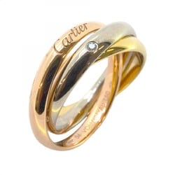 Cartier Ring Trinity 5PD #54 Diamond K18YG Yellow Gold K18WG White K18PG Pink Size 14 Men's Women's