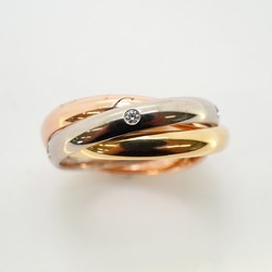 Cartier Ring Trinity 5PD #54 Diamond K18YG Yellow Gold K18WG White K18PG Pink Size 14 Men's Women's