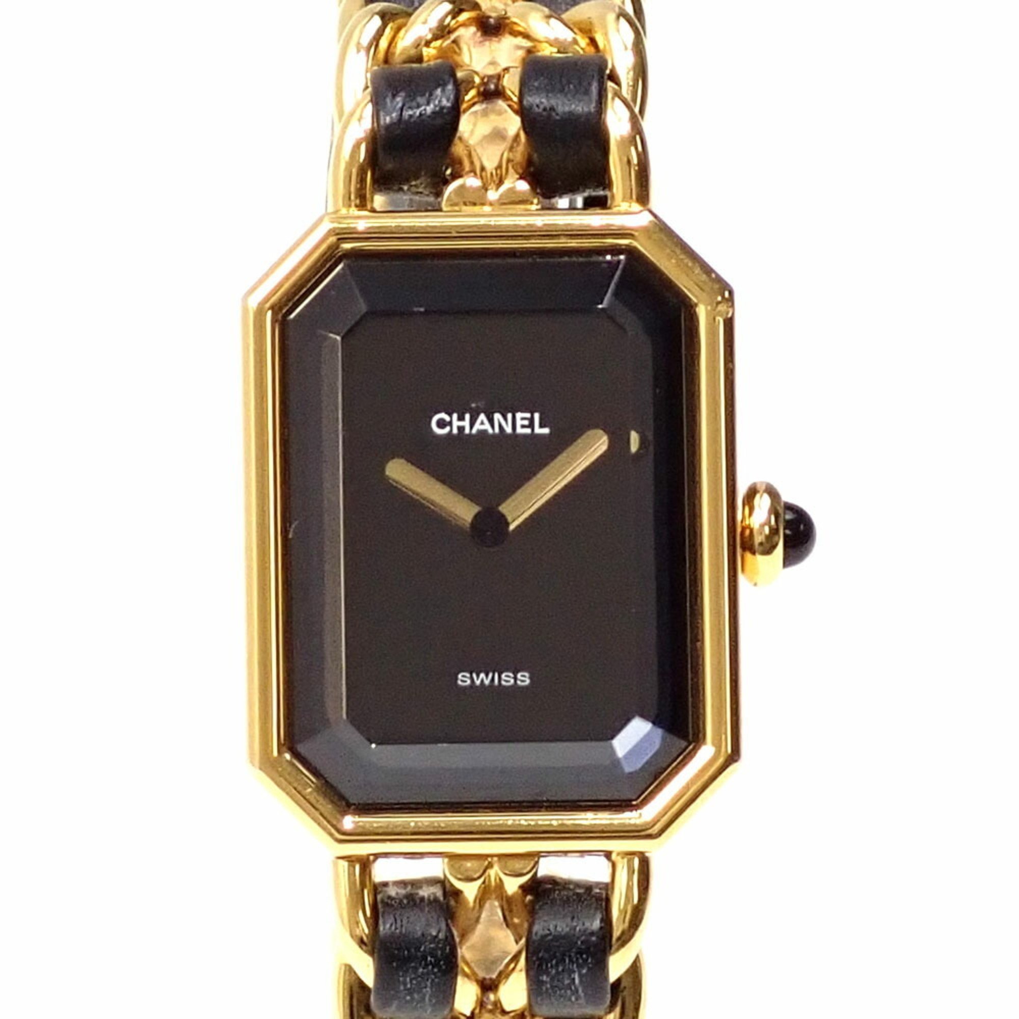 Chanel Watch Premiere Ladies Quartz GP Leather H0001 Battery Operated S Size A2236631