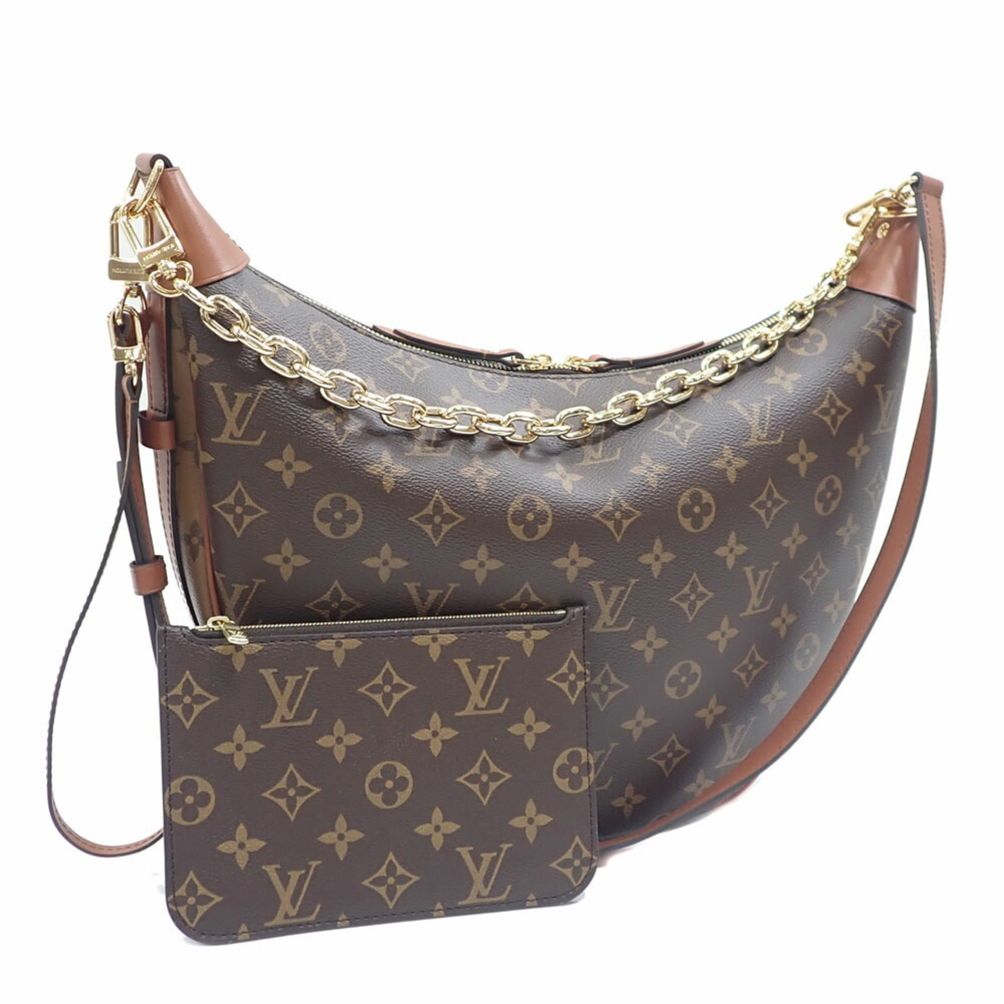 Louis Vuitton Shoulder Bag Monogram Reverse Loop Hobo Women's M46311 Chain Half Moon Shape A6048813