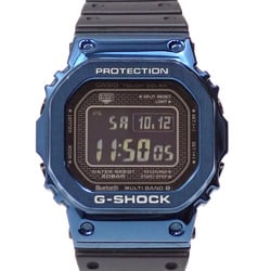 Casio G-SHOCK Men's Watch Tough Solar Stainless Steel Rubber Strap GMW-B5000G-2JF Light-Charging Blue x Black Radio-Controlled Bluetooth A2236563