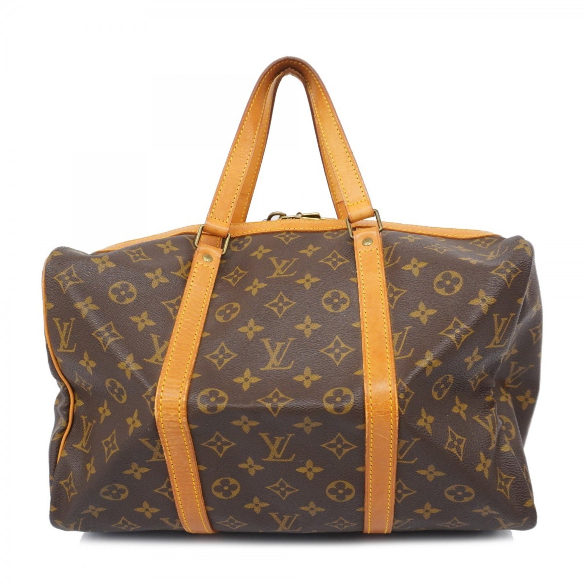 Louis Vuitton Boston Bag Monogram Sax Pool 35 M41626 Brown Men's Women's