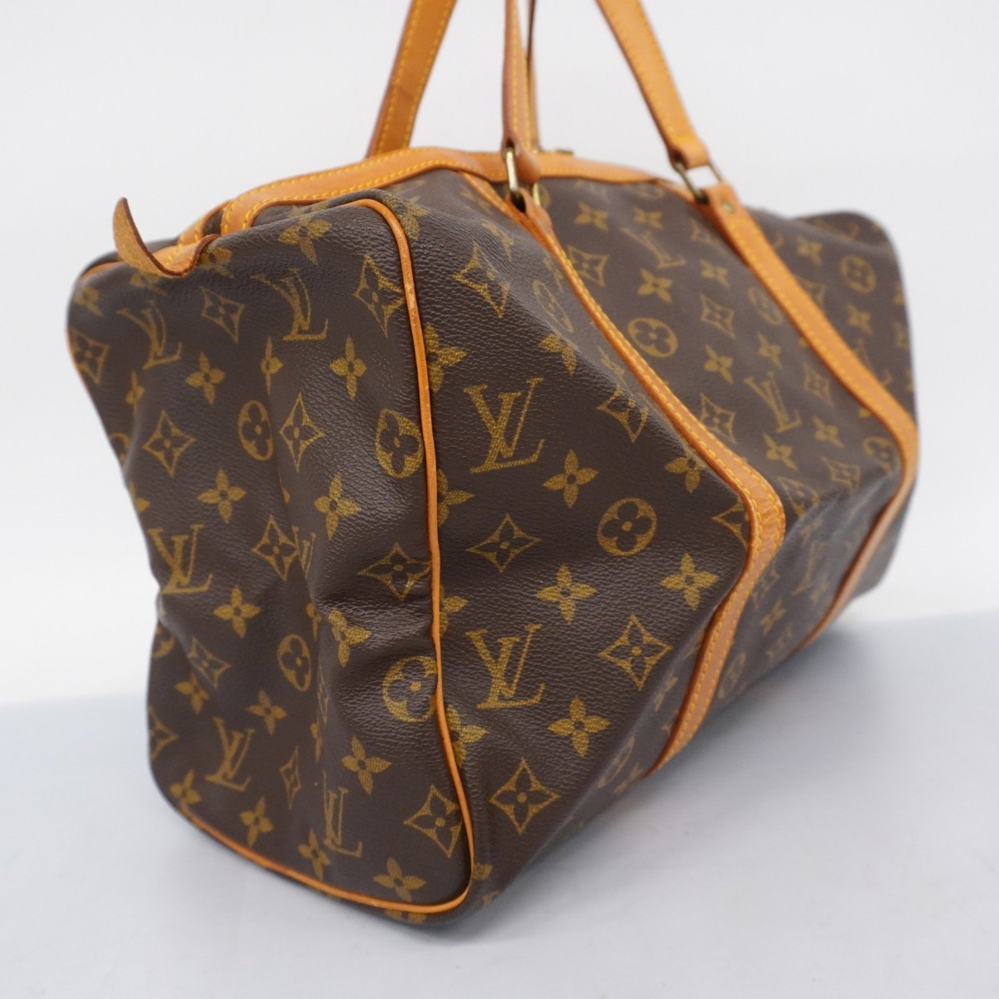 Louis Vuitton Boston Bag Monogram Sax Pool 35 M41626 Brown Men's Women's