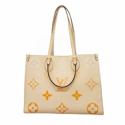 Louis Vuitton Tote Bag Monogram Empreinte On the Go MM M45717 Crème Saffron Ladies