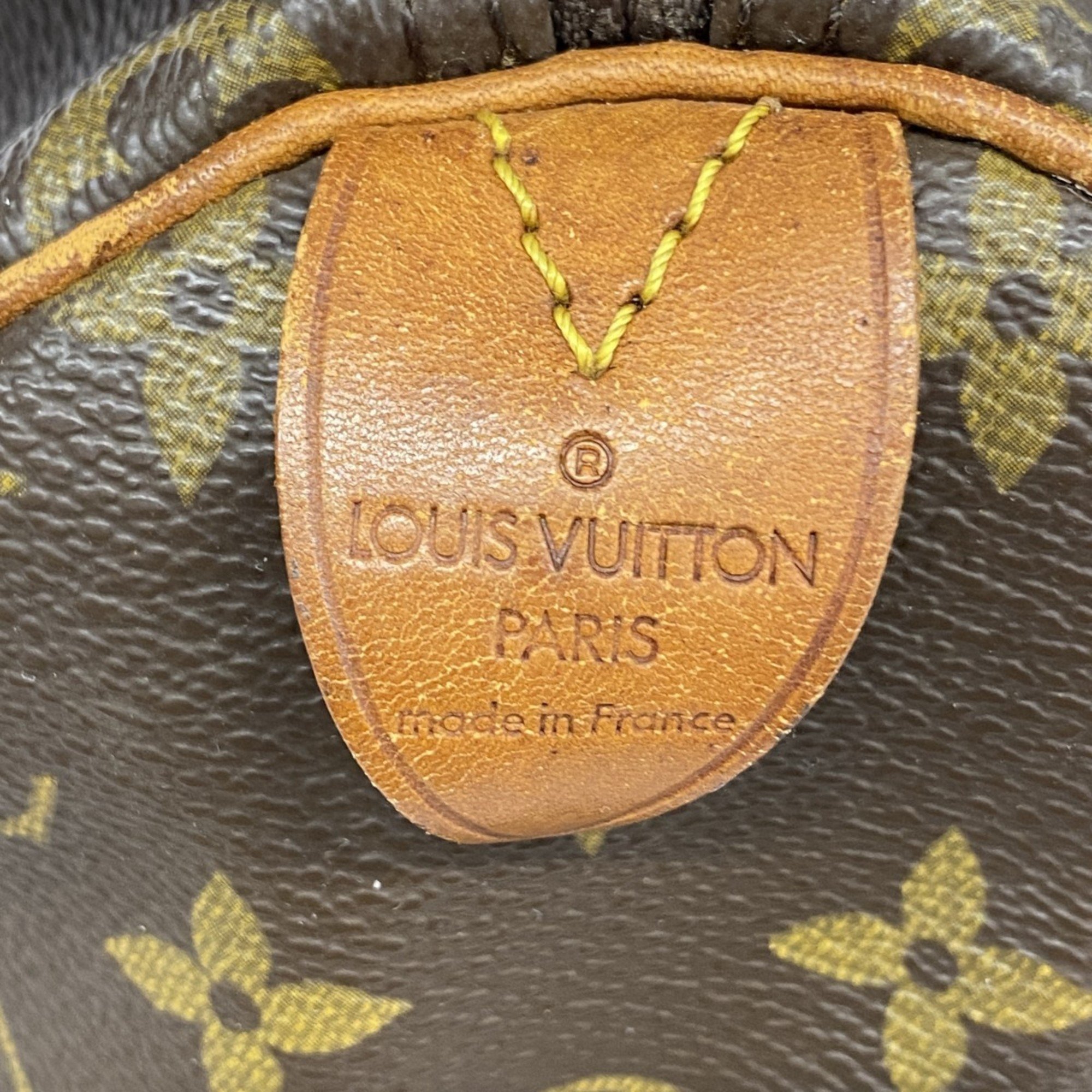 Louis Vuitton Handbag Monogram Speedy 30 M41108 Brown Ladies