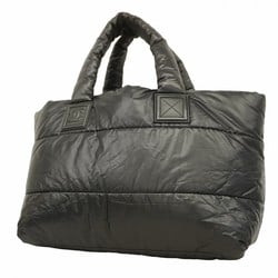 Chanel Tote Bag Coco Cocoon Nylon Black Women's