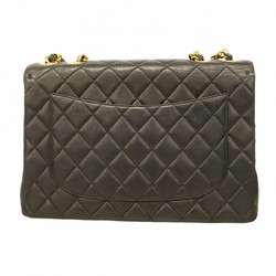 Chanel Shoulder Bag Deca Matelasse Lambskin Black Women's