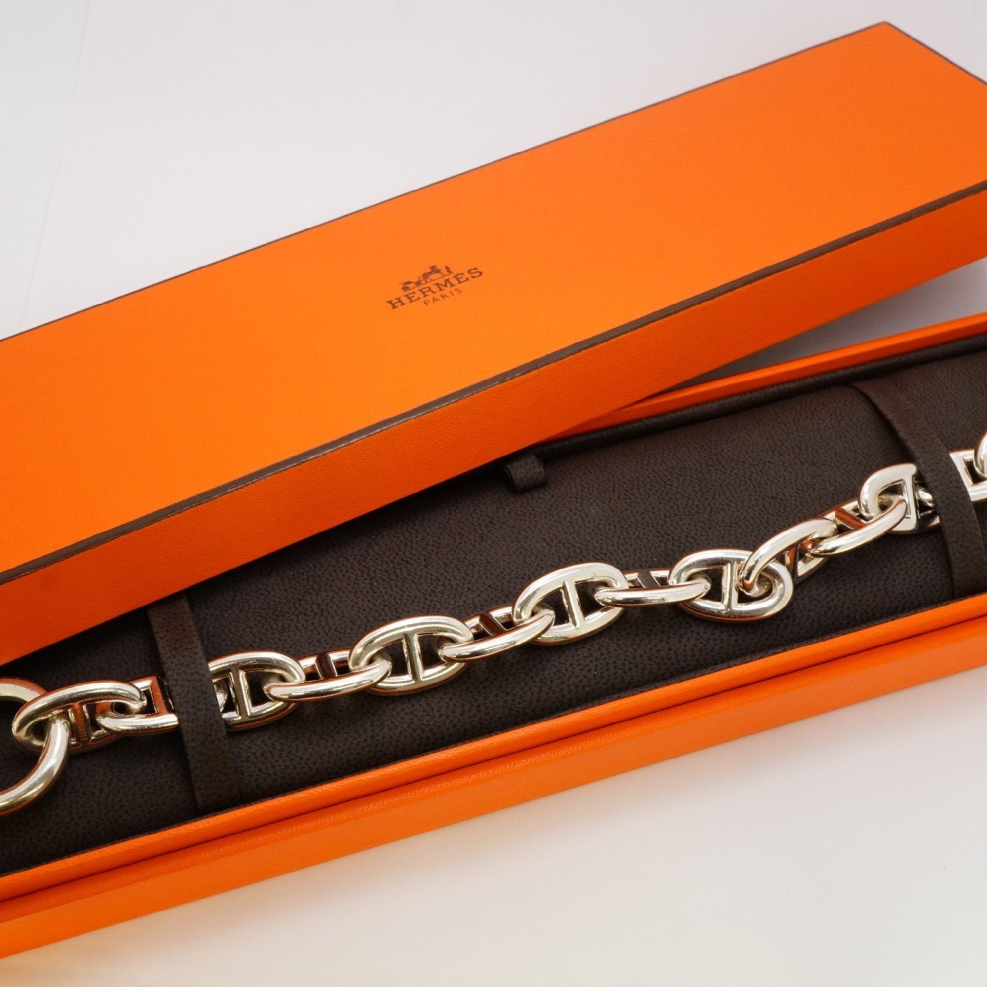 Hermes Bracelet Chaine d'Ancre Silver 925 for Men and Women