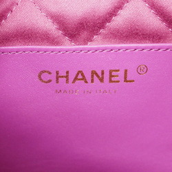 Chanel Handbag 22 Leather Purple Chain Ladies