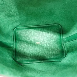 Hermes handbag Picotin Lock PM Taurillon Clemence Vert Vertigo B engraved ladies