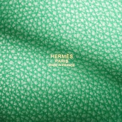 Hermes handbag Picotin Lock PM Taurillon Clemence Vert Vertigo B engraved ladies