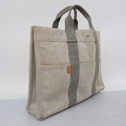 Hermes Tote Bag Foult MM Canvas Grey Women's