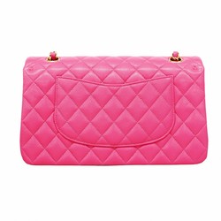 Chanel Shoulder Bag Matelasse Caviar Skin Pink Champagne Ladies