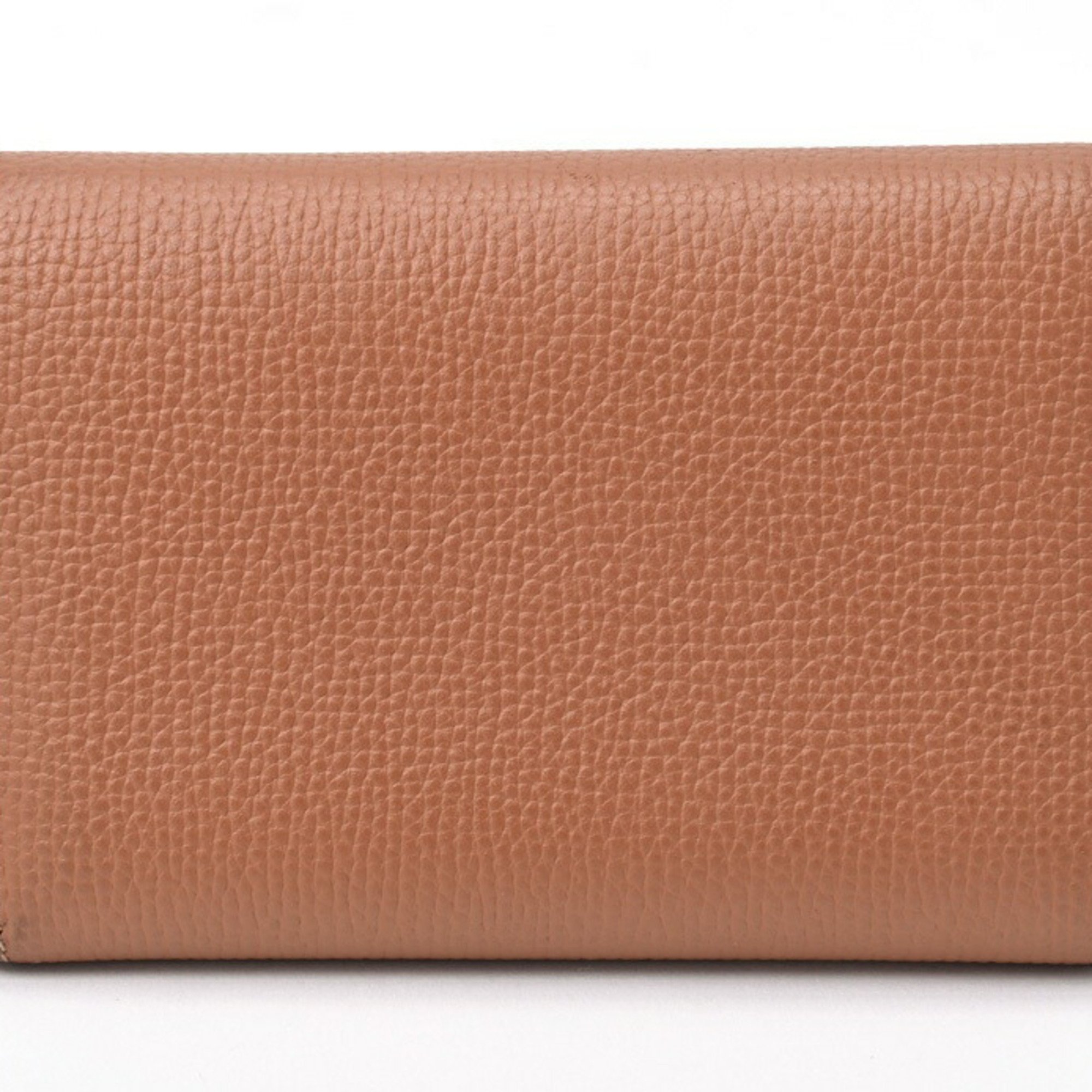 LOEWE Anagram Vertical Wallet Small Tri-fold C821S33X01 Pebble Grain Calf Tan E-156540