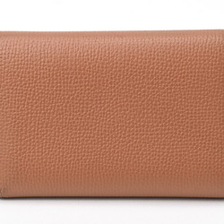 LOEWE Anagram Vertical Wallet Small Tri-fold C821S33X01 Pebble Grain Calf Tan E-156540