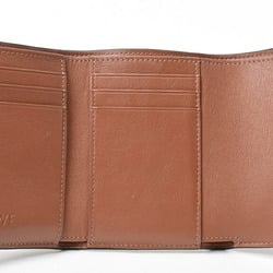 LOEWE Anagram Vertical Wallet Small Tri-fold C821S33X01 Pebble Grain Calf Tan E-156540