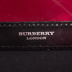 Burberry Nova Check Bag Handbag Beige Red Black PVC Vinyl Women's BURBERRY