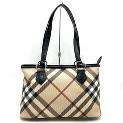 BURBERRY Nova Check Tote Bag Beige Black Women's