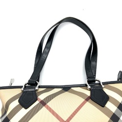 BURBERRY Nova Check Tote Bag Beige Black Women's