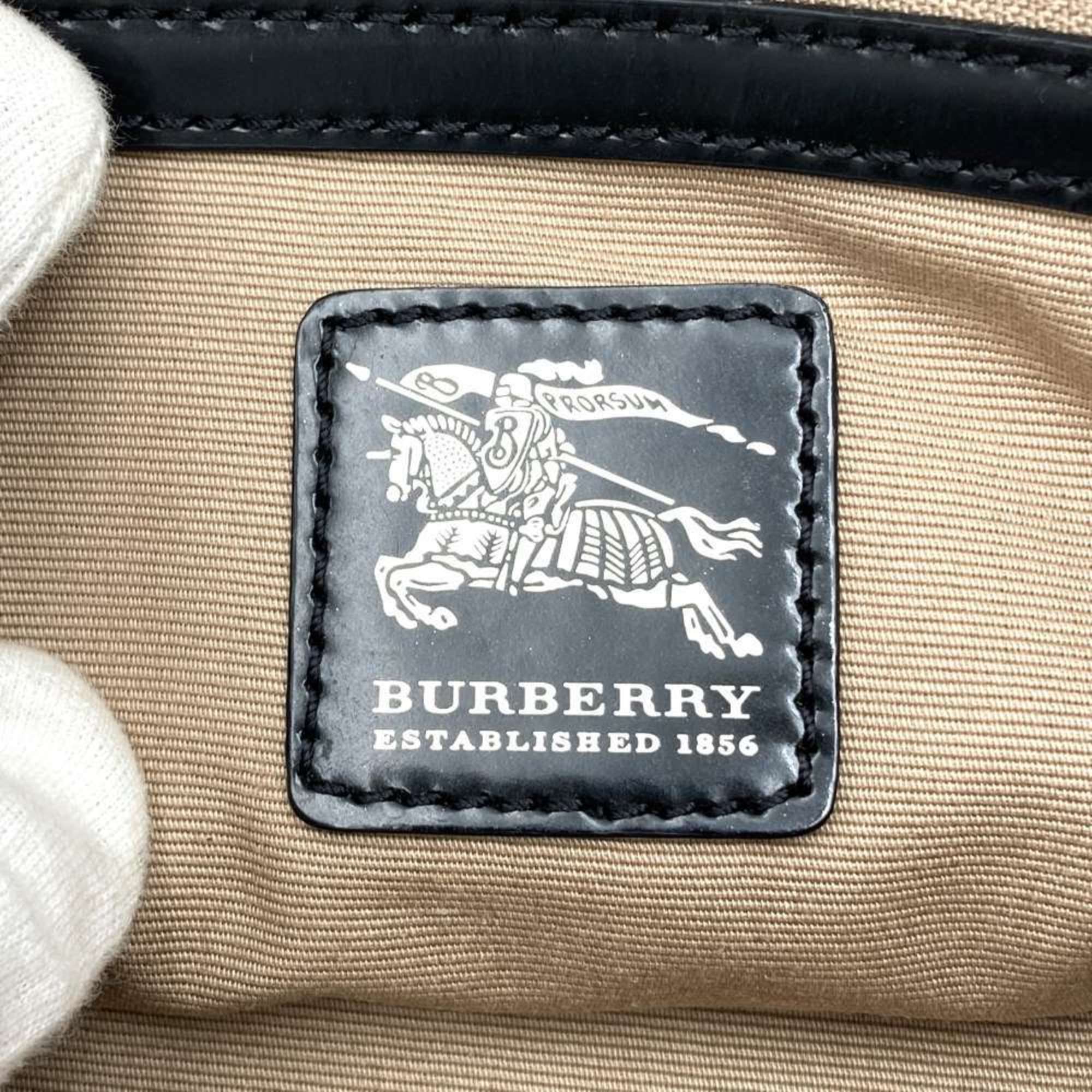 BURBERRY Nova Check Tote Bag Beige Black Women's