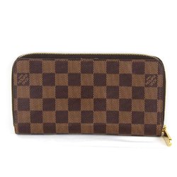 LOUIS VUITTON Louis Vuitton Zippy Wallet N60046 Long Damier Canvas Brown Women's