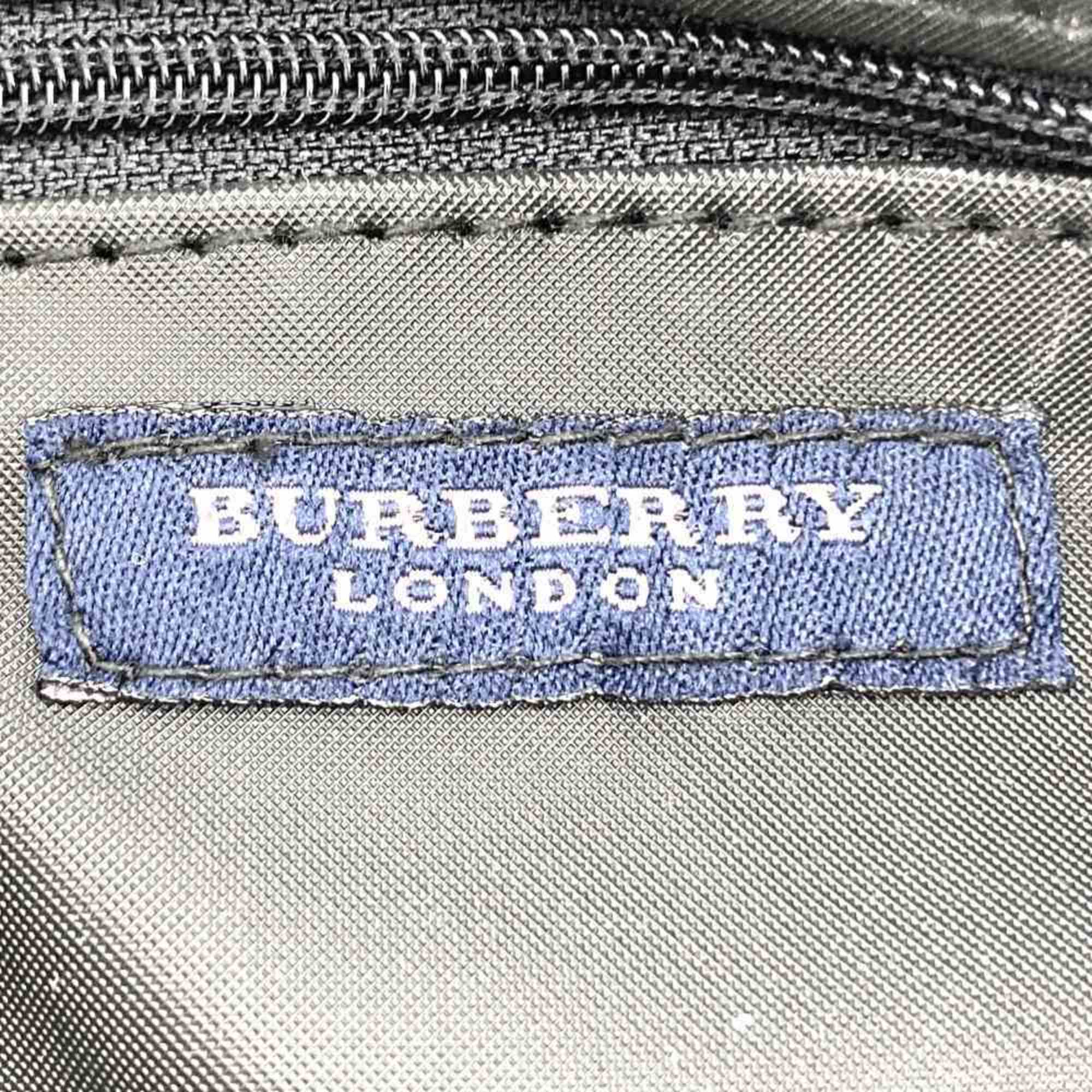 BURBERRY London Nova Check Tote Bag Nylon Leather Black Women's