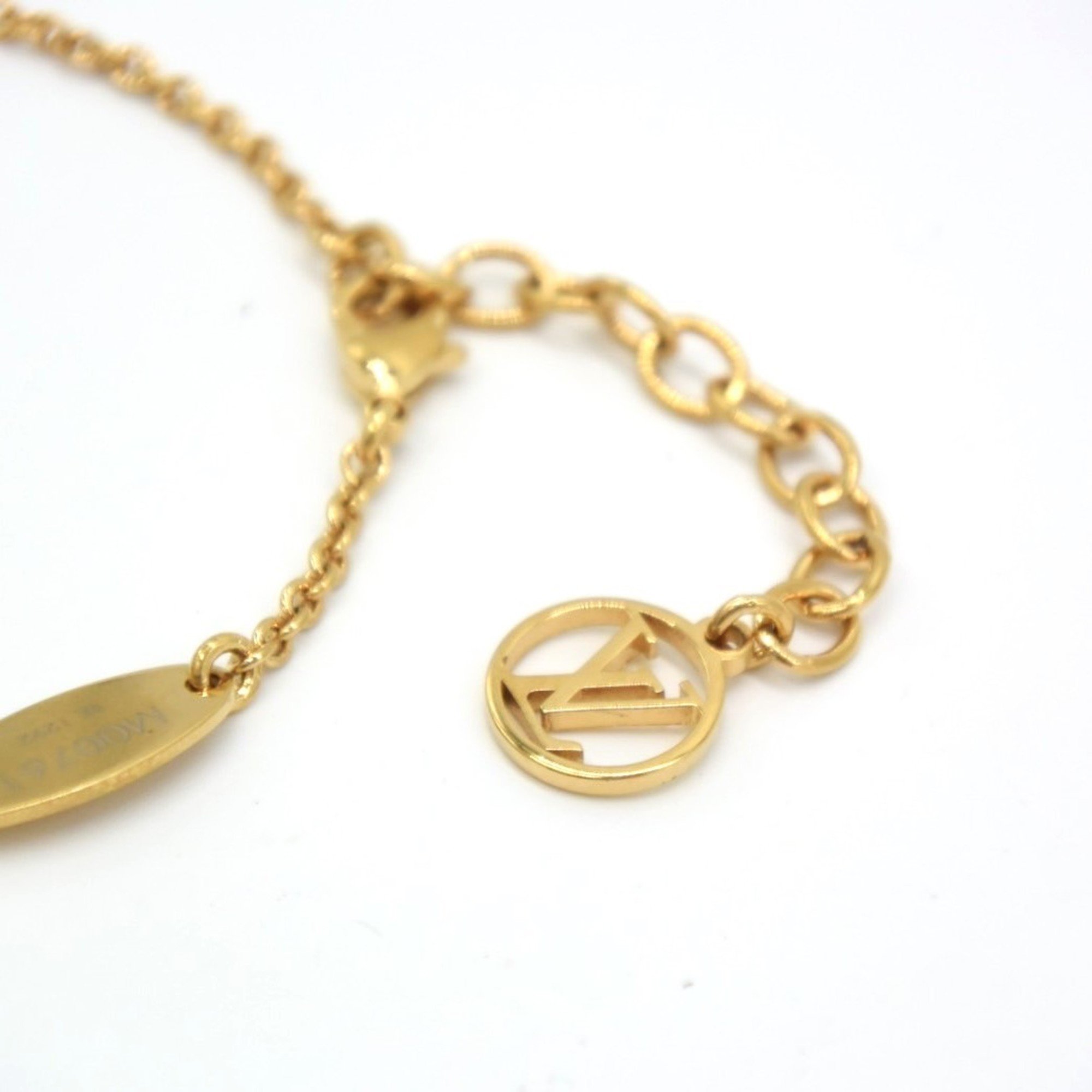 LOUIS VUITTON Louis Vuitton Bracelet LV Eclipse M00761 Gold Women's