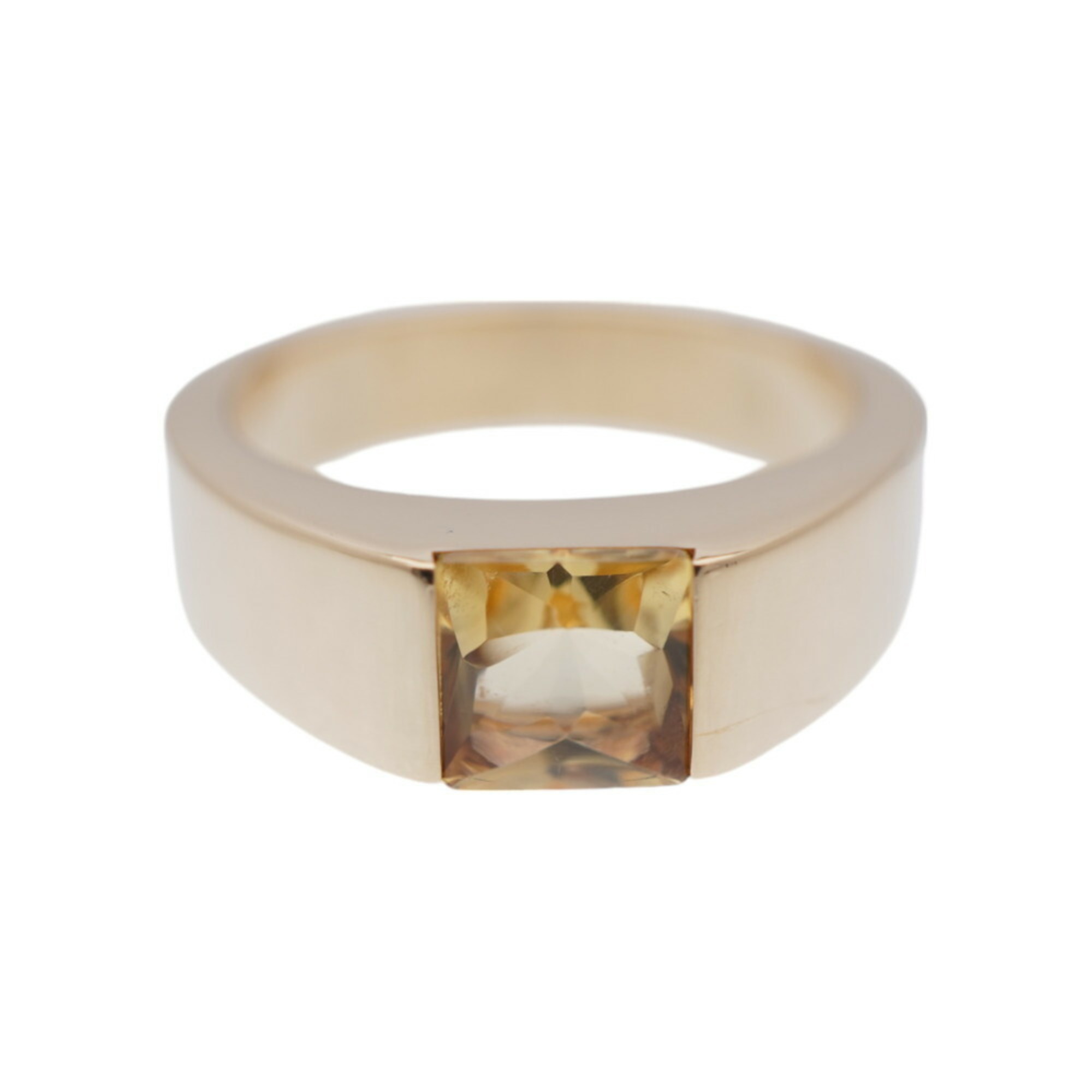 Cartier Tank Citrine K18YG Ring Yellow Gold 2029CARTIER