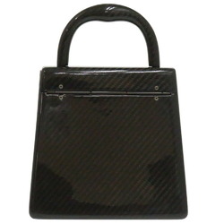 Salvatore Ferragamo Gancini DO-21 9746 Carbon Black Handbag 1537Salvatore